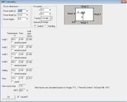 FIGURE 2. MRT-calculation example. Reprinted with permission from ASHRAE. FIGURE 2. MRT-calculation example. Reprinted with permission from ASHRAE.