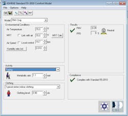 FIGURE 3. Acceptable thermal conditions. Reprinted with permission from ASHRAE. FIGURE 3. Acceptable thermal conditions. Reprinted with permission from ASHRAE.