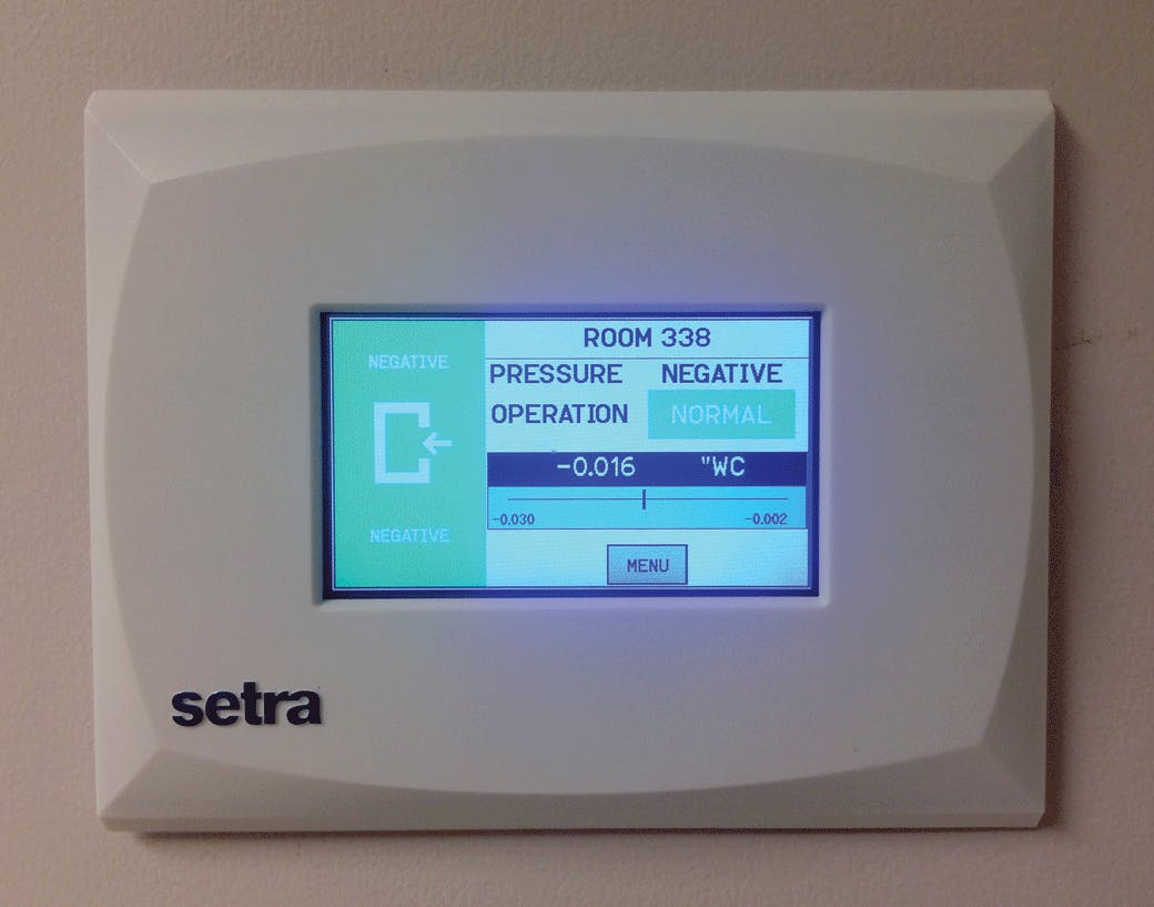 Sensors and controls in individual patient rooms can monitor occupancy and adjust for use to save energy.