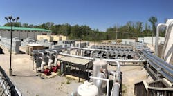 A power-distribution and HVAC farm similar to the one located at the U.S. Army Corps of Engineers Engineering and Support Center in Huntsville, Ala.