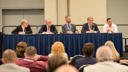 From left Mark Menzer director public affairs Danfoss North America Richard Lord fellow Carrier Ralph DiNola executive director New Buildings Institute Jaap Hogeling manager international projects ISSO and Rahul Chopra entrepreneur and partner at Ventus Partners take part in the executive dialogue during the Alliance to Save Energyrsquos 2015 Energy Efficiency Global Forum From left Mark Menzer director public affairs Danfoss North America Richard Lord fellow Carrier Ralph DiNola executive director New Buildings Institute Jaap Hogeling manager international projects ISSO and Rahul Chopra entrepreneur and partner at Ventus Partners take part in the executive dialogue during the Alliance to Save Energyrsquos 2015 Energy Efficiency Global Forum