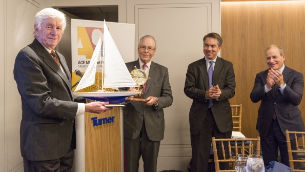 Pictured left to right Charles H Thornton ACE Founder Thomas Gilbane Jr Chairman of the Board ACE Mentor Program and Chairman amp CEO Gilbane Inc Jack Kalavritinos President amp CEO ACE Mentor Program Peter Davoren ACE ViceChairman of the Board and President amp CEO Turner Construction Company