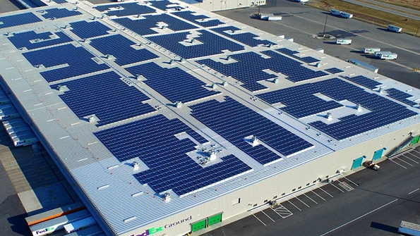 The 27MW solar array at FedEx39s facility in Hagerstown Md consists of nearly 9000 individual modules and offsets 37 percent of the company39s electricity demand Photo credit FedEx