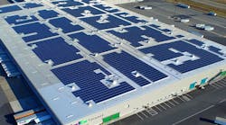 &NegativeMediumSpace;The 2.7-MW solar array at FedEx&apos;s facility in Hagerstown, Md., consists of nearly 9,000 individual modules and offsets 37 percent of the company&apos;s electricity demand. (Photo credit: FedEx)