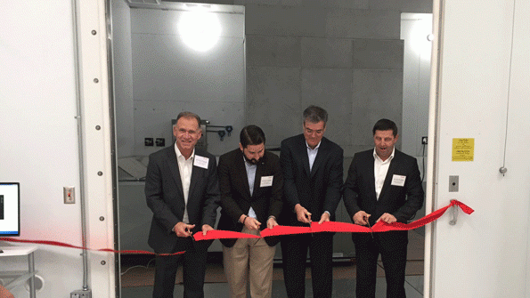 Left to right John Galyen president Danfoss North America Dustin Daniels chief of staff Office of the Mayor Tallahassee Fla Ricardo Schneider president Danfoss Turbocor Compressors and Jurgen Fischer president Danfoss Cooling Solutions