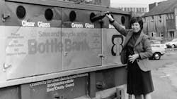 In this 1976 photo a woman recycles glass at a bottle bank in Chelmsford England Photo by Evening StandardGetty Images In this 1976 photo a woman recycles glass at a bottle bank in Chelmsford England Photo by Evening StandardGetty Images