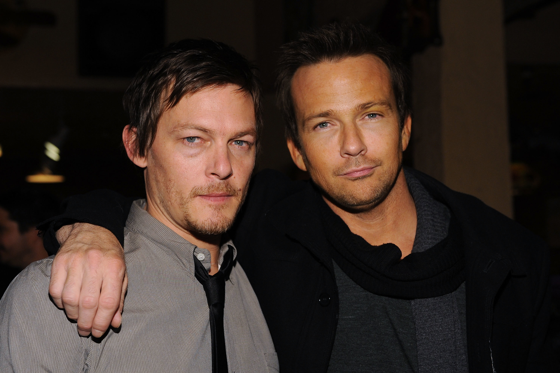 Actors Norman Reedus left and Sean Patrick Flanery pose together following the premiere of quotThe Boondock Saints II All Saints Dayquot at the Cat N39 Fiddle Pub amp Restaurant Oct 28 2009 in Los Angeles Photo by Kristian DowlingGetty Images