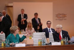 Angela Merkel and Donald Trump at the G20 economic summit on July 8, 2017 Angela Merkel and Donald Trump at the G20 economic summit on July 8, 2017