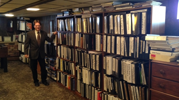 Bill Acker and his engineering library