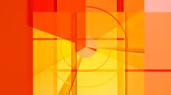 Glass doors with ring diagram projected onto them. Abstract background on such subjects as heating systems, energy saving / recuperation, etc. Technological aspect of modern architecture.