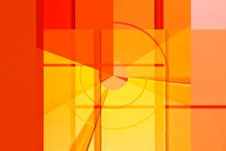 Glass doors with ring diagram projected onto them. Abstract background on such subjects as heating systems, energy saving / recuperation, etc. Technological aspect of modern architecture. Glass doors with ring diagram projected onto them. Abstract background on such subjects as heating systems, energy saving / recuperation, etc. Technological aspect of modern architecture.