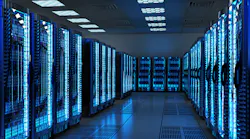 Network and internet communication technology concept, data center interior