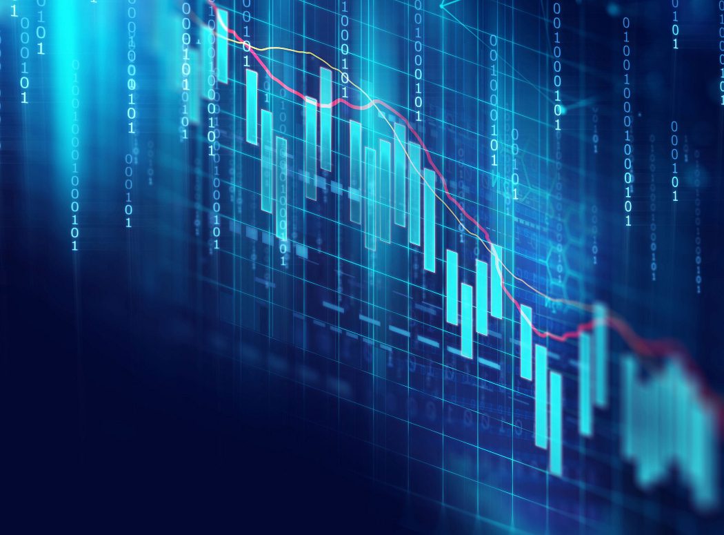 Abstract blue binary background