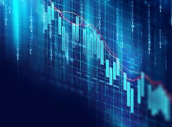 Abstract blue binary background Abstract blue binary background