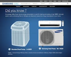 Samsung HVAC mini-split web page Samsung HVAC mini-split web page