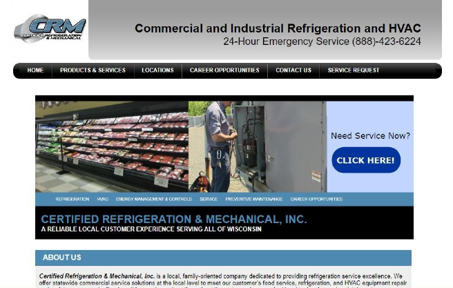 Certified Refrigeration and Mechanical home page