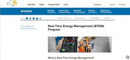 NYSERDA Real Time Energy Management website