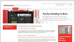 Honeywell Building Solutions' Outcome Based Service website Honeywell Building Solutions' Outcome Based Service website