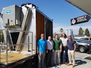 Evapco&rsquo;s eco-Air demo unit makes a stop with San Diego-based Vertical Systems, a manufacturers&rsquo; rep firm, during its cross-country tour.