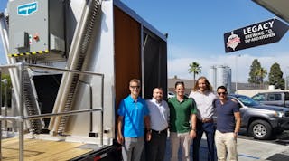 Evapco&rsquo;s eco-Air demo unit makes a stop with San Diego-based Vertical Systems, a manufacturers&rsquo; rep firm, during its cross-country tour.