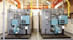 Today’s burners have high-turndown capability and parallel positioning, allowing boilers to modulate up and down to better match the needs of loads. Today’s burners have high-turndown capability and parallel positioning, allowing boilers to modulate up and down to better match the needs of loads.