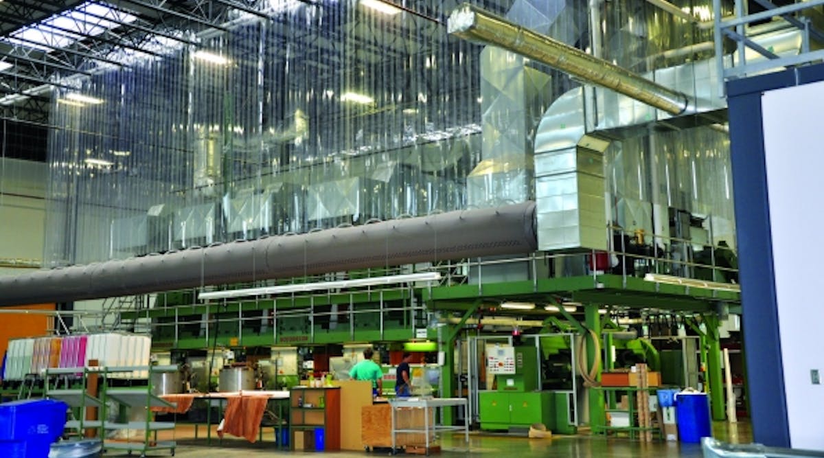 The printing hall at Schattdecor&rsquo;s U.S. facility in Maryland Heights, Mo.