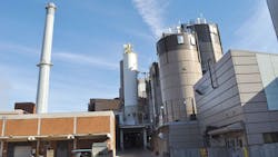 The University of Missouri power plantrsquos north smoke stack along with the biomass and coalstorage silos and fuelprocessing building The plant supplies electricity heating and cooling for more than 15 million gross square feet of buildings The University of Missouri power plantrsquos north smoke stack along with the biomass and coalstorage silos and fuelprocessing building The plant supplies electricity heating and cooling for more than 15 million gross square feet of buildings