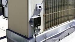 A cellular HVAC monitor on one of Buxtonrsquos rooftop air conditioners A cellular HVAC monitor on one of Buxtonrsquos rooftop air conditioners