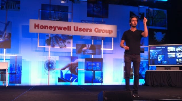 Jason Silva, host of National Geographic Channel&rsquo;s &ldquo;Brain Games,&rdquo; delivers the keynote address at the 2014 Honeywell Users Group.