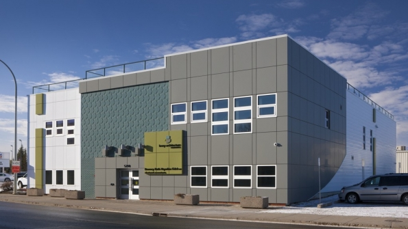 This project transformed the former Red Deer Bowladrom into a sustainable LEEDreg Silver targeted facility housing Berry Architecture Associates and Downey Roth Hrywkiw Fidek Chartered Accountants The buildingrsquos water usage is tracked and logged and the facility reduces water usage by collecting rainwater for toilets Natural gas usage is also reduced through the installation of solar panels on the roof