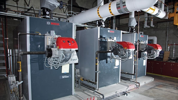 Buderus SB745 condensing boilers installed at Redmond High School