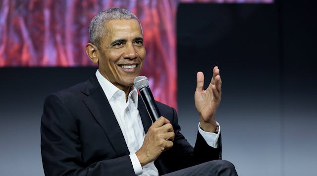 President Barack Obama speaks at Greenbuild 2019 in Atlanta on Tuesday, November 20, 2019.