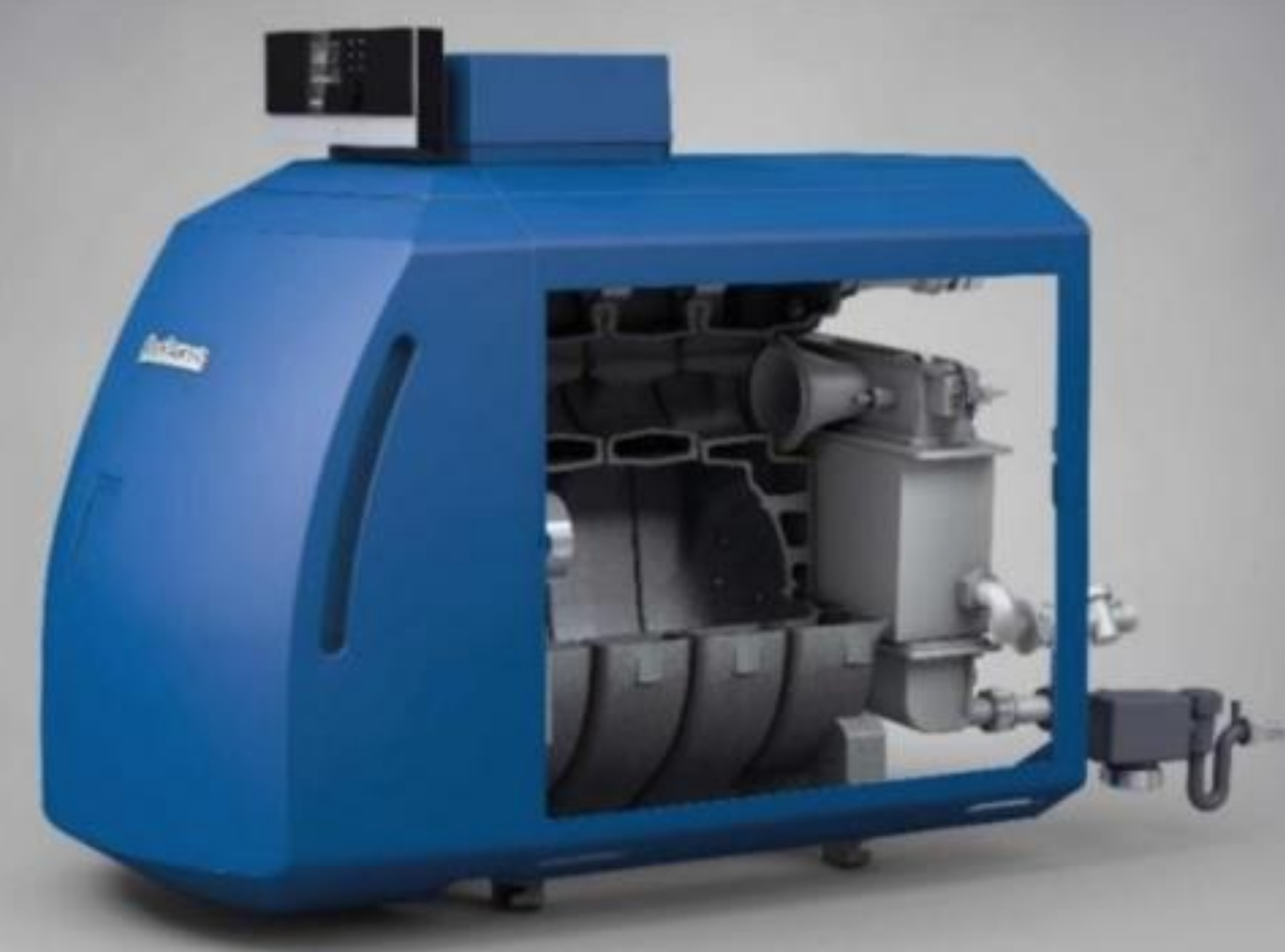 Recalled Buderus GB125-35 oil-condensing boiler.