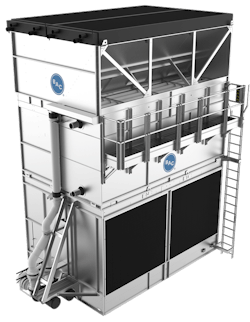 HVX Hybrid Cooler uses up to 70% less water than other water-cooled evaporative equipment. HVX Hybrid Cooler uses up to 70% less water than other water-cooled evaporative equipment.