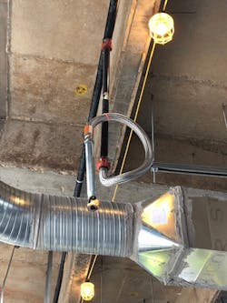 Flexible dry sprinkler components simplify installation in areas such as data centers and parking garages. Flexible dry sprinkler components simplify installation in areas such as data centers and parking garages.