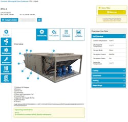 Daikin Applied Intelligent Equipment® dashboard offers technicians an interactive menu. Daikin Applied Intelligent Equipment® dashboard offers technicians an interactive menu.