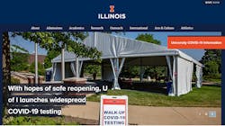 The University of Illinois in Champaign stepped up COVID-19 saliva testing in the ramp-up to the Aug. 24 start of fall classes. The University of Illinois in Champaign stepped up COVID-19 saliva testing in the ramp-up to the Aug. 24 start of fall classes.