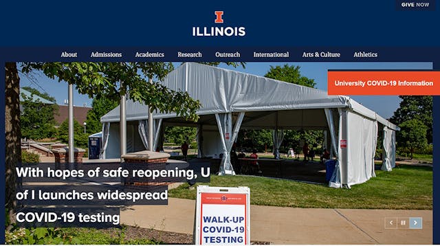 The University of Illinois in Champaign stepped up COVID-19 saliva testing in the ramp-up to the Aug. 24 start of fall classes.