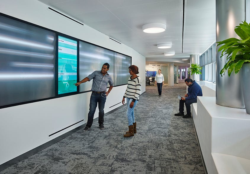 An interactive touchscreen offers real-time energy usage data and communicates its complex energy-saving strategies in simple terms to occupants, allowing them to understand the impact their decisions have on the building&rsquo;s performance.