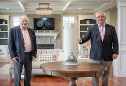 Vystar CEO Steve Rotman (left) oversaw delivery of RxAir UV light air purifiers to Eagle Hill School Headmaster PJ McDonald (right) as Eagle Hill became the first school to install RxAir campus wide to help protect against airborne bacteria and viruses. Vystar CEO Steve Rotman (left) oversaw delivery of RxAir UV light air purifiers to Eagle Hill School Headmaster PJ McDonald (right) as Eagle Hill became the first school to install RxAir campus wide to help protect against airborne bacteria and viruses.