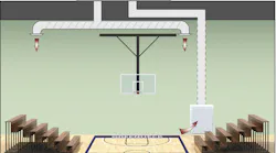 Figure 2: A gymnasium served by a single-zone VAV system.