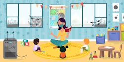While implementing ventilation strategies, be sure to continue to take regular precautions to keep young children safe, such as using fans with covers and windows with screens. While implementing ventilation strategies, be sure to continue to take regular precautions to keep young children safe, such as using fans with covers and windows with screens.