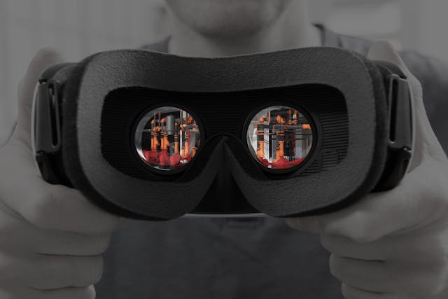 Virtual Reality (VR) headset.