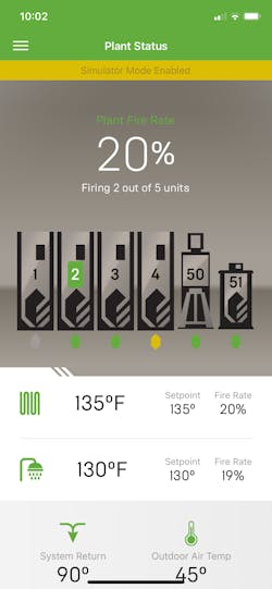 Figure 2. Boiler plants can be monitored using a mobile app.