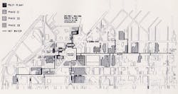 Figure 3. Staged expansion of the Buffalo district heating system. Figure 3. Staged expansion of the Buffalo district heating system.
