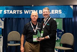 Elliott Tool Technologies President Mike Nemeth receives his EBI. Elliott Tool Technologies President Mike Nemeth receives his EBI.