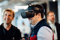 Oculus VR headsets allow teams to virtually collaborate inside a 3D model or point cloud, where they can identify potential issues in the building systems. Oculus VR headsets allow teams to virtually collaborate inside a 3D model or point cloud, where they can identify potential issues in the building systems.