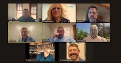 In December, Tim Portz of the Pellet Fuels Institute, Bob Langstine with Zeeco, Rich Clasby with Detroit Stoker, Jim Monette of Nooter/Eriksen, Dustin Divinia with Vector Systems, Ted Older of New York Blower, and Mike Valentino, Shaunica Jayson, and Scott Lynch with ABMA joined on a video conference call to plan topics and presentations.