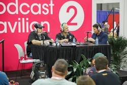 The Podcast Pavilion hosted 17 different industry podcasts. The Podcast Pavilion hosted 17 different industry podcasts.