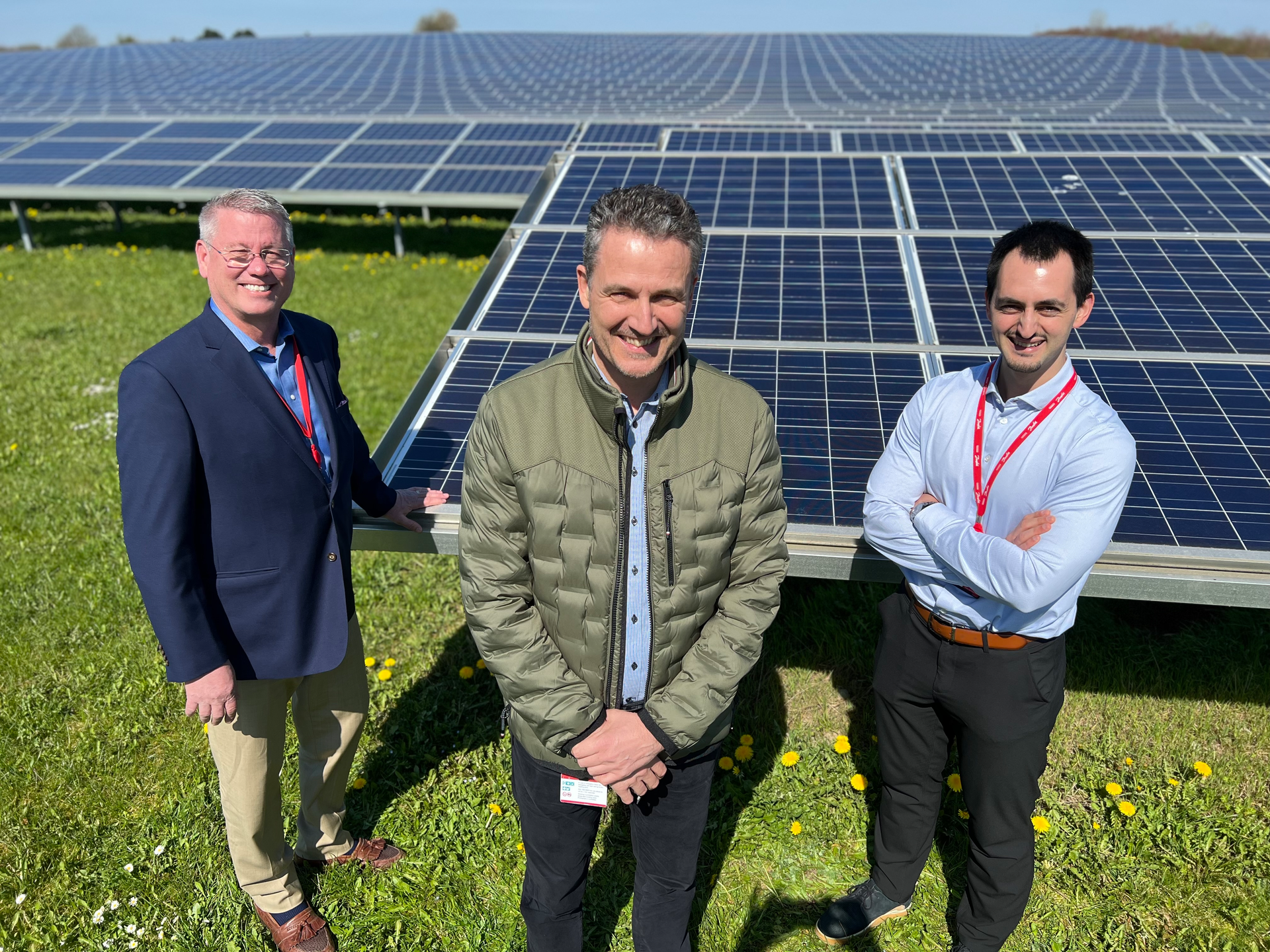 From left, Rodney Mumm, head of Danfoss Global Services in North America; Soren Revsbech Dam, head of ESG, Global Services Real Estate; and Leart Berisa, category manager, Global Services.